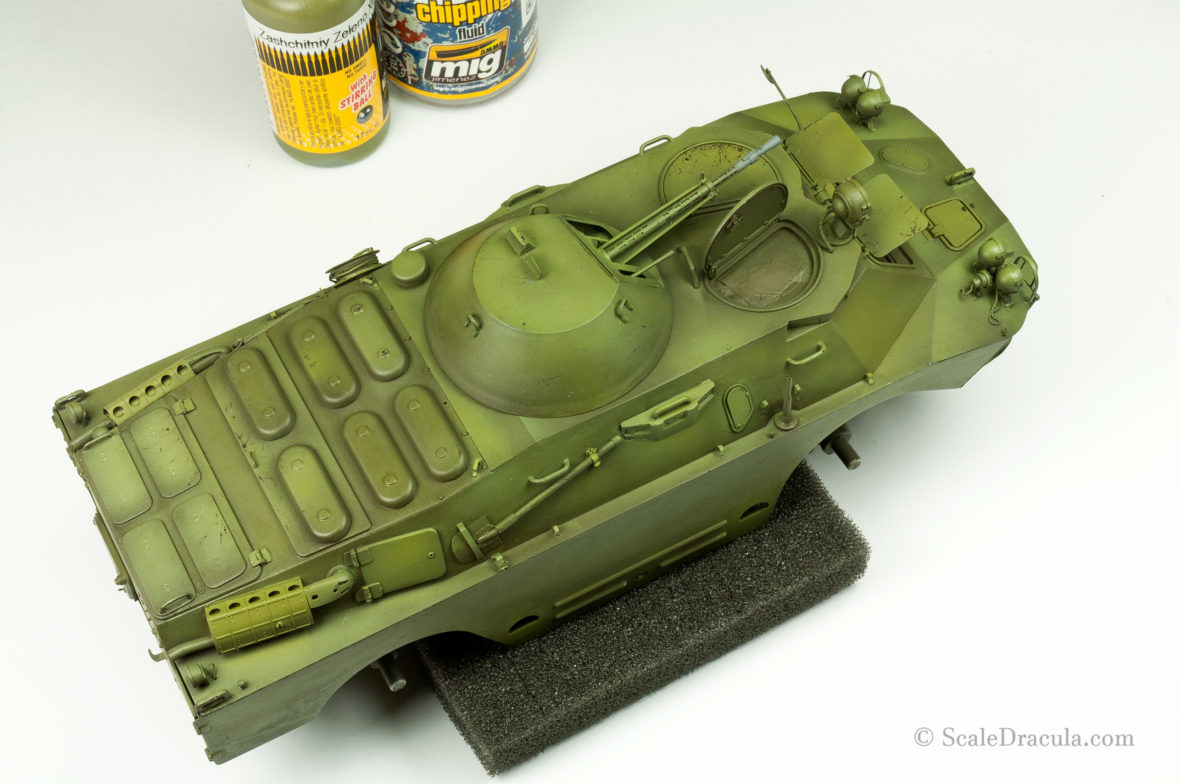 Model after chipping and modulation, BRDM-2 by Trumpeter