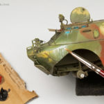 Painting white streaks with oil paint, BRDM-2 by Trumpeter
